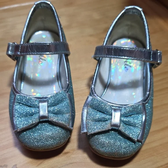Stelle Glitter Kids Dress Shoes - Pink and Blue - Picture 2 of 11